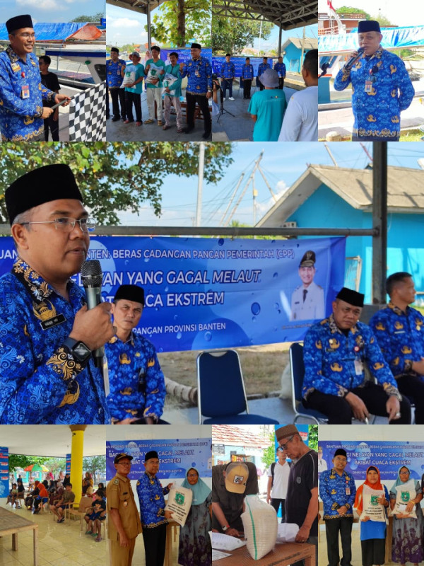 PEMPROV BANTEN LEPAS BANTUAN BERAS CPP KE PULAU TUNDA, DR. NASIR KAWAL LANGSUNG PENYALURAN HINGGA DESA WARGASARA