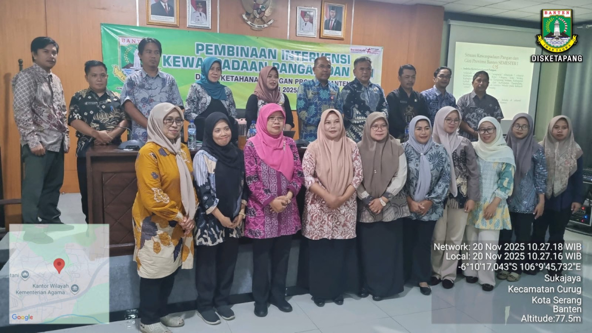 PEMERINTAH PROVINSI BANTEN MELALUI DINAS KETAHANAN PANGAN MELAKUKAN PEMBINAAN INTERVENSI KEWASPADAAN PANGAN DAN GIZI
